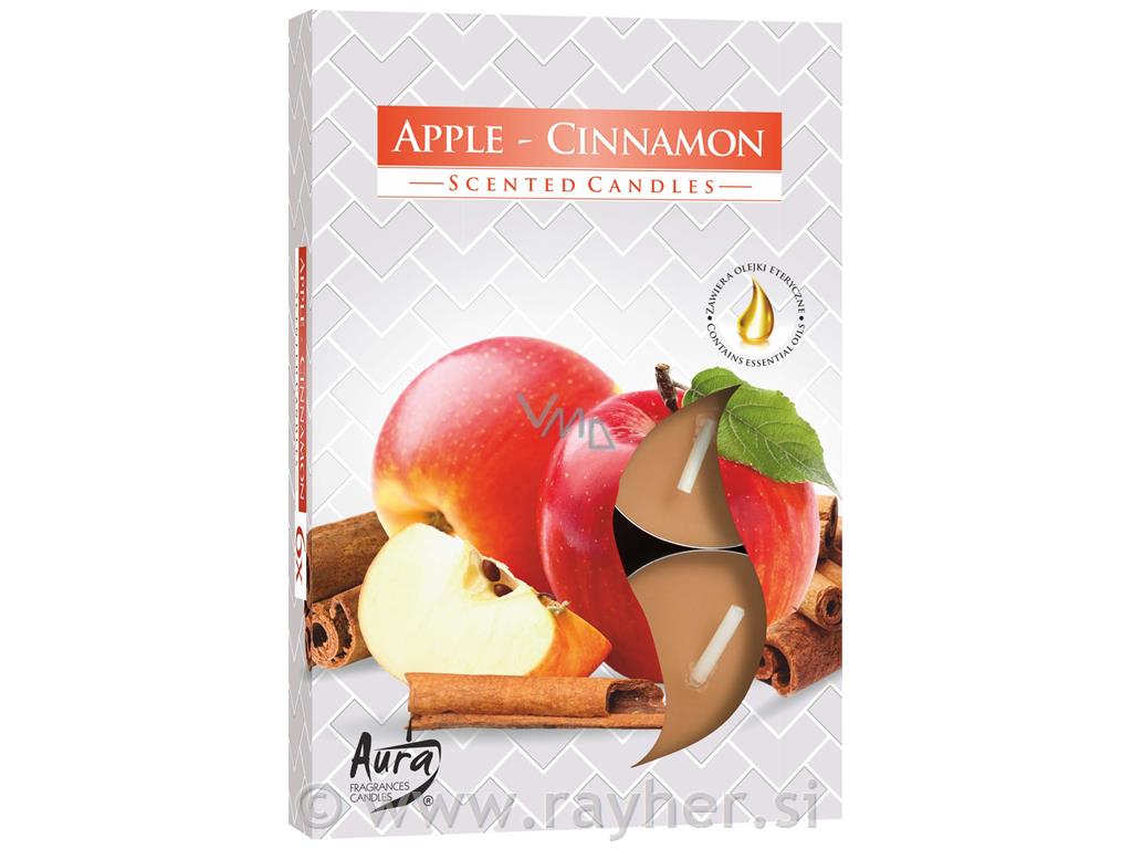 Čajne svečke, jabolko-cimet, set 6