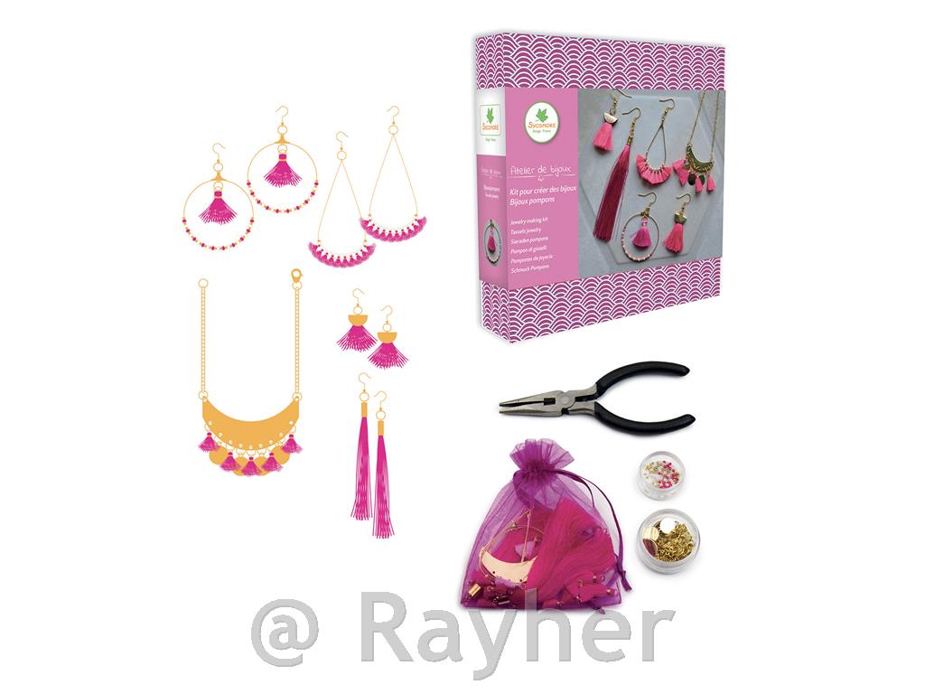 Ustvarjalni set Atelier de bijoux, Pompom nakit