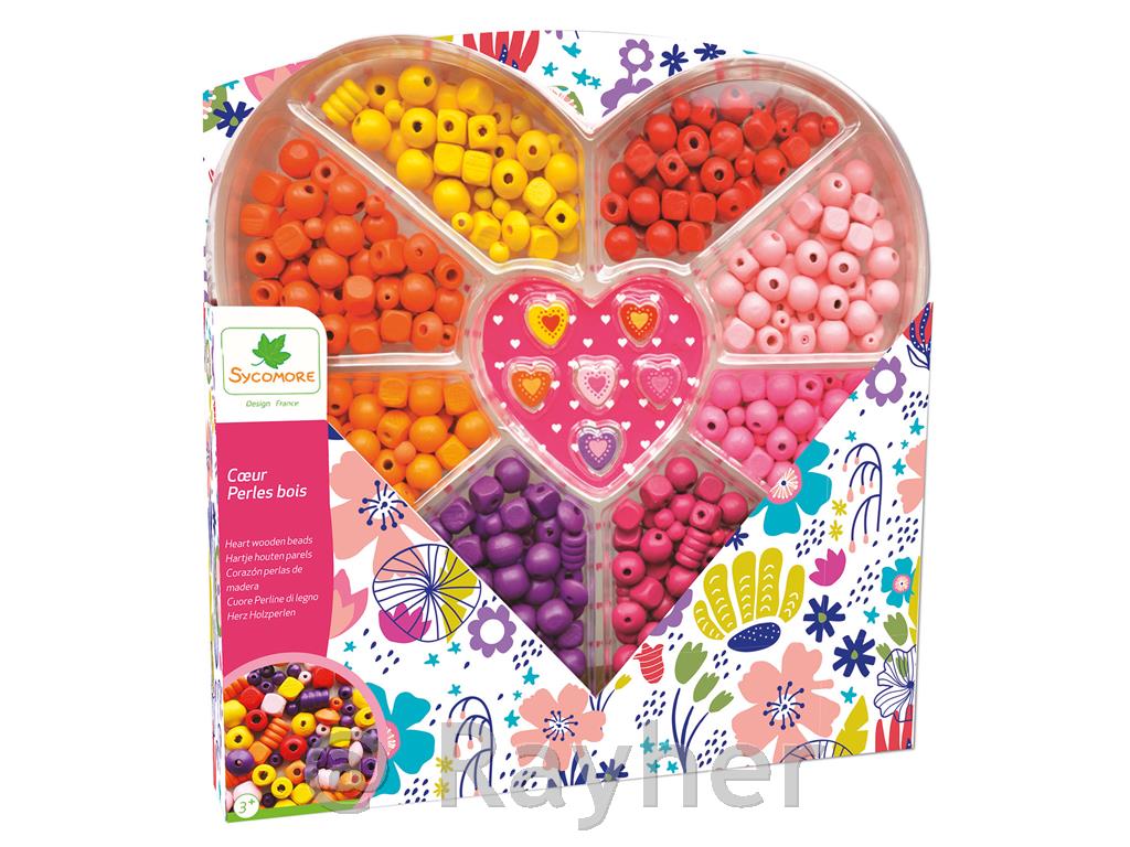 Lesene perle v srčku