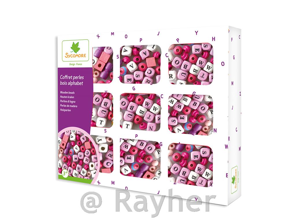 Ustvarjalni set, Lesene perle, Črke