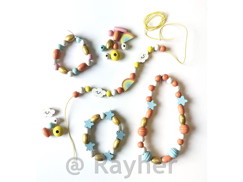 Ustvarjalni set lesene perle, Mavrica