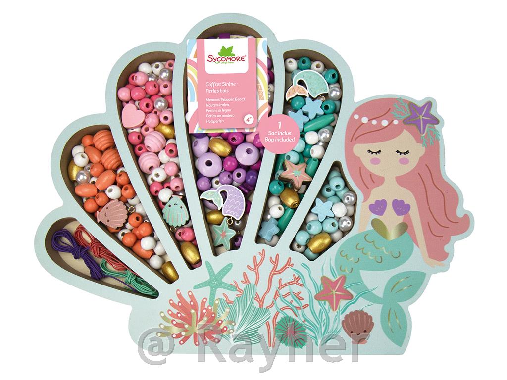 Ustvarjalni set lesene perle, Morska deklica