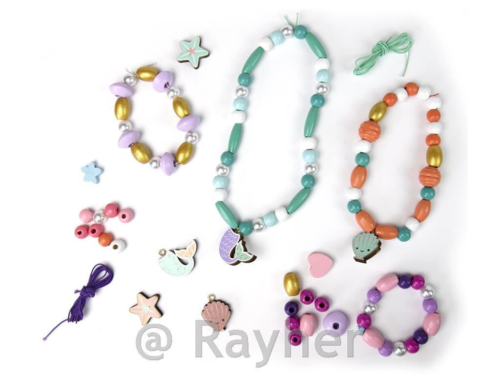 Ustvarjalni set lesene perle, Morska deklica