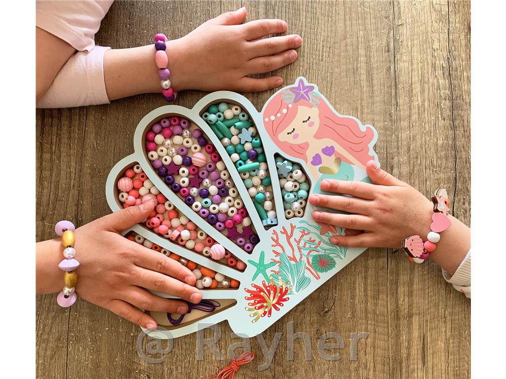 Ustvarjalni set lesene perle, Morska deklica