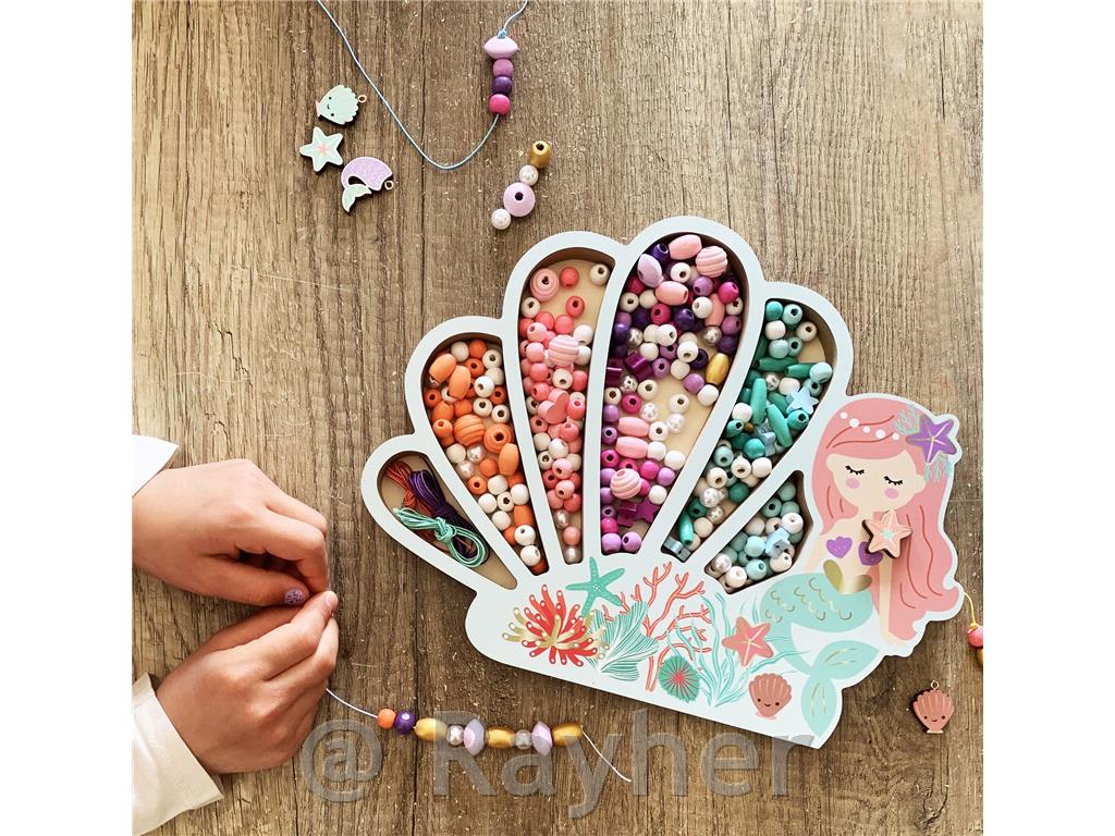 Ustvarjalni set lesene perle, Morska deklica