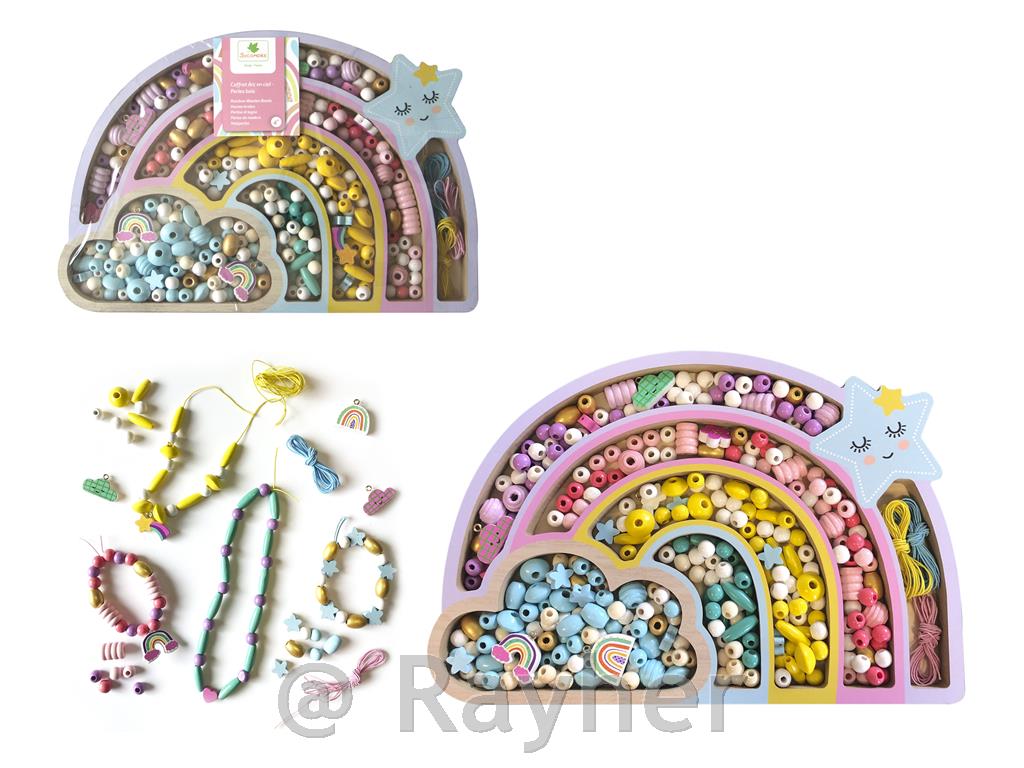 Ustvarjalni set lesene perle, Mavrica