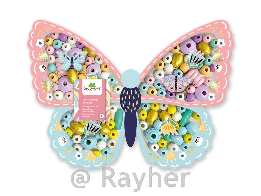 Ustvarjalni set lesene perle, Metulj
