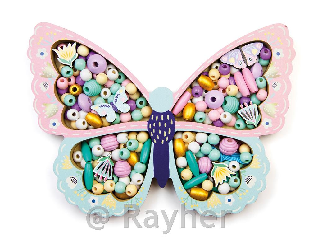 Ustvarjalni set lesene perle, Metulj