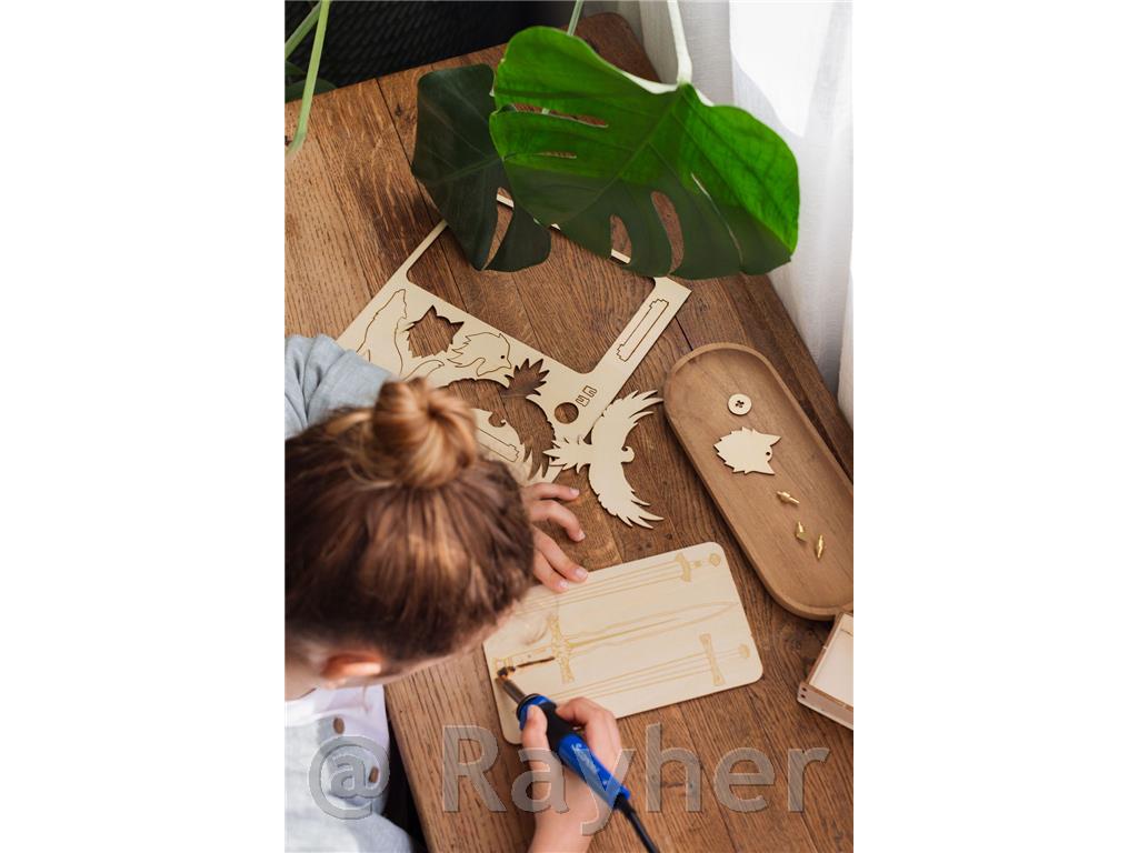 Ustvarjalni set Lovely Box, Krasimo les s pirografom - Celtic