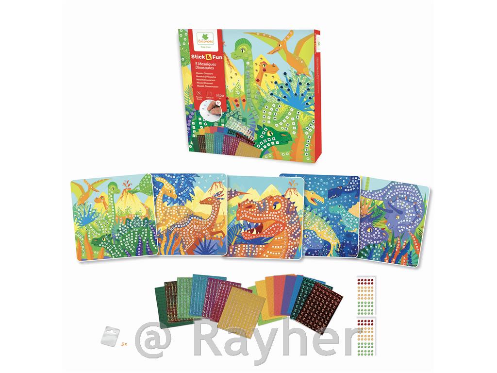 Ustvarjalni set Stick'N Fun Mozaik, Dinozavri