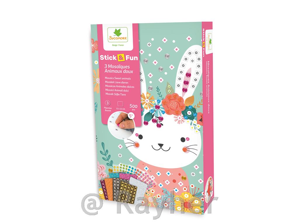 Ustvarjalni set Stick'N Fun Mozaik, Ljubke živali
