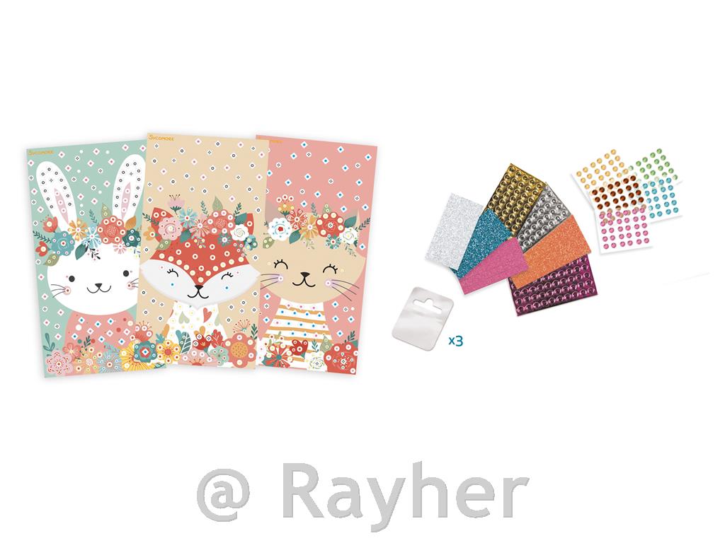 Ustvarjalni set Stick'N Fun Mozaik, Ljubke živali