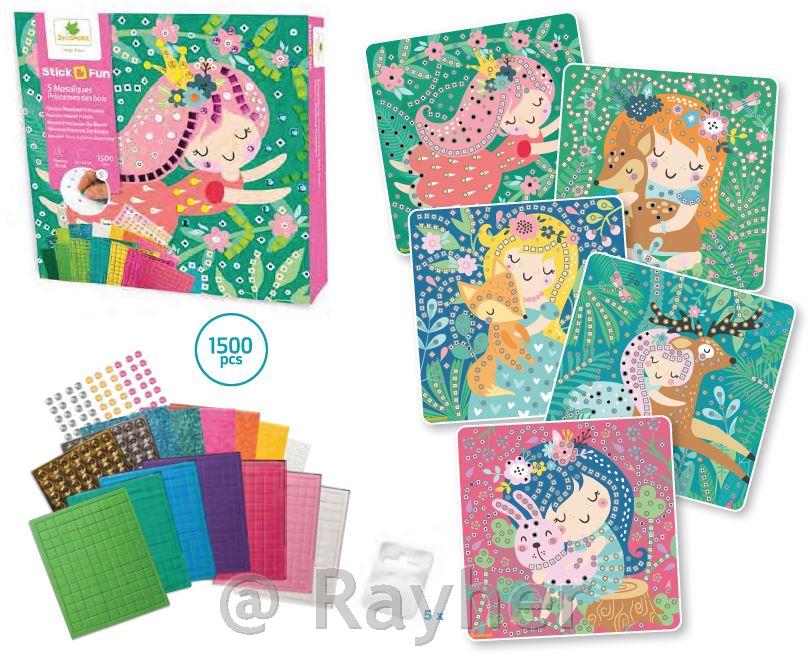 Ustvarjalni set Stick'N Fun Mozaik, Princeske