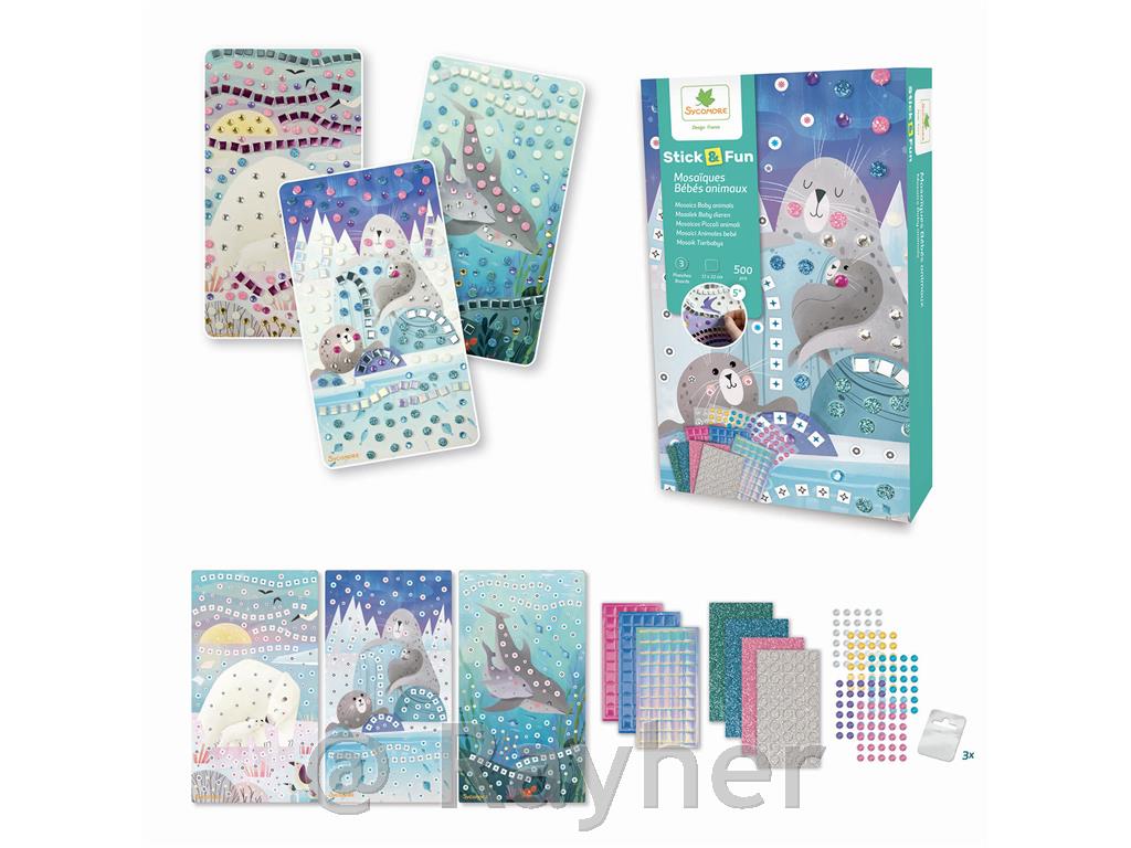 Ustvarjalni set Stick'N Fun Mozaik, Morske živali