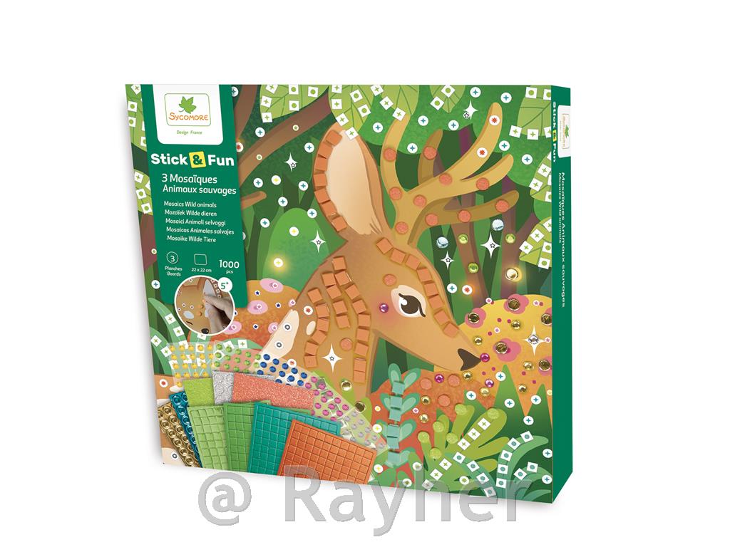 Ustvarjalni set Stick'N Fun Mozaik, Gozde živali