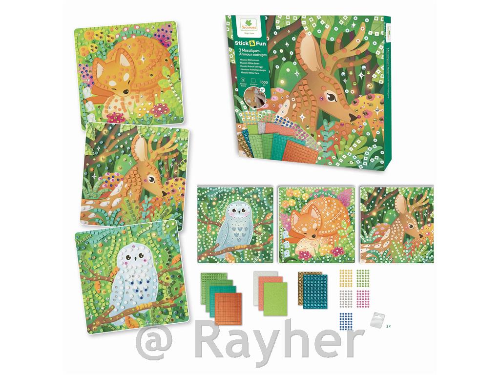Ustvarjalni set Stick'N Fun Mozaik, Gozde živali
