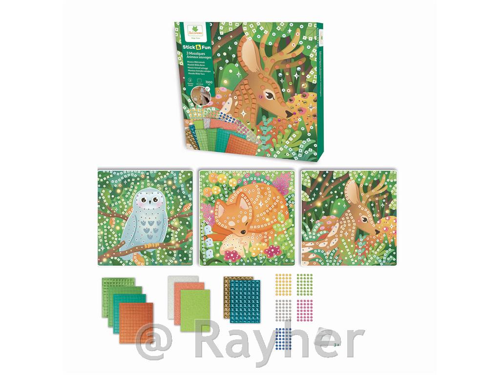 Ustvarjalni set Stick'N Fun Mozaik, Gozde živali