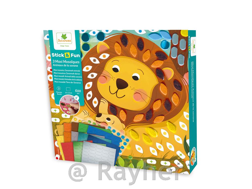 Ustvarjalni set Stick'N Fun Mozaik, Živali v savani