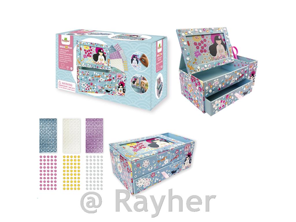 Ustvarjalni set Stick'N Fun - 3D Mozaik, Škatla s predali