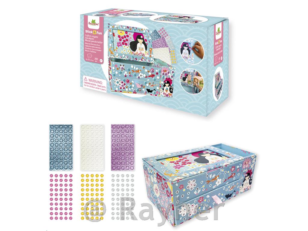 Ustvarjalni set Stick'N Fun - 3D Mozaik, Škatla s predali