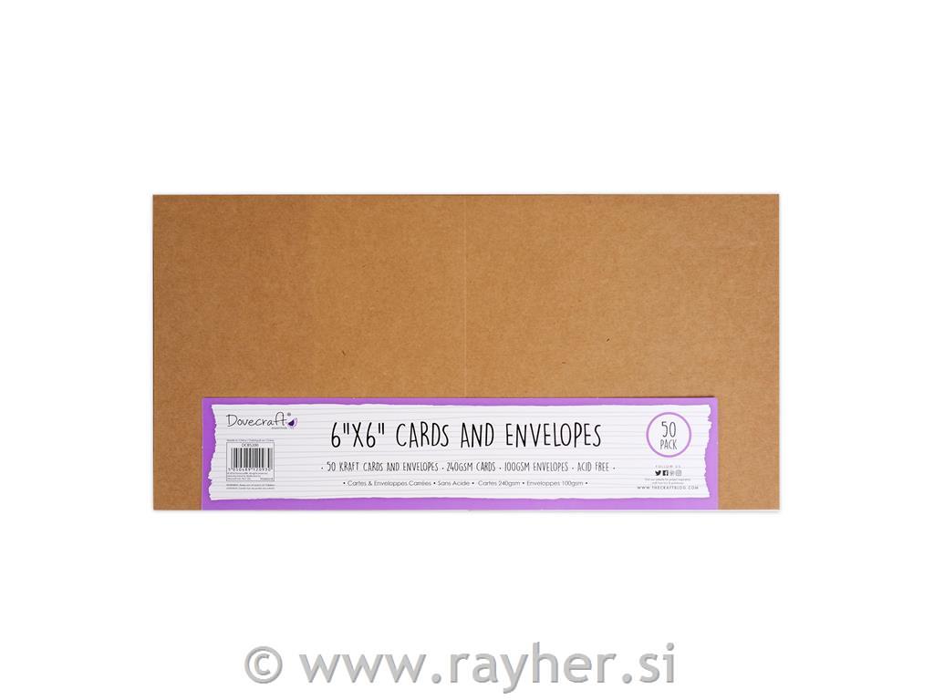 CARDS%ENVELOPES SET50, KRAFT