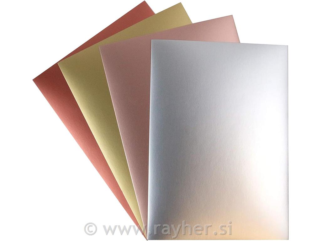 Kartoni A4 Metallic gladki, set 8