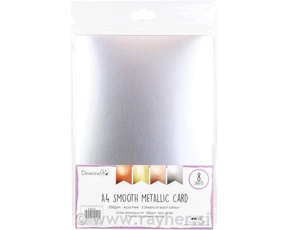 Kartoni A4 Metallic gladki, set 8