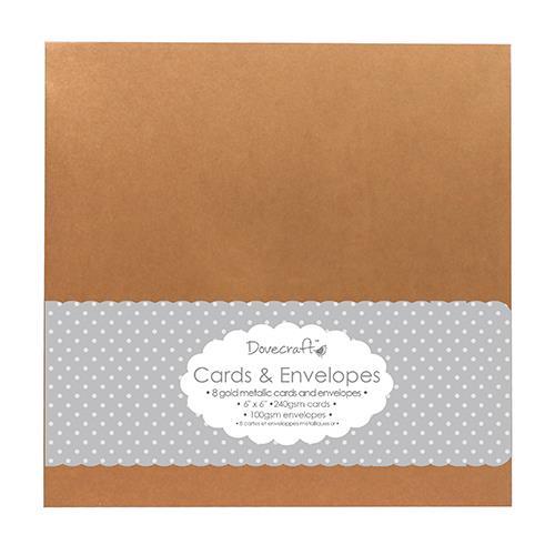 Metallic Gild 6"x6" Cards & Envelopes