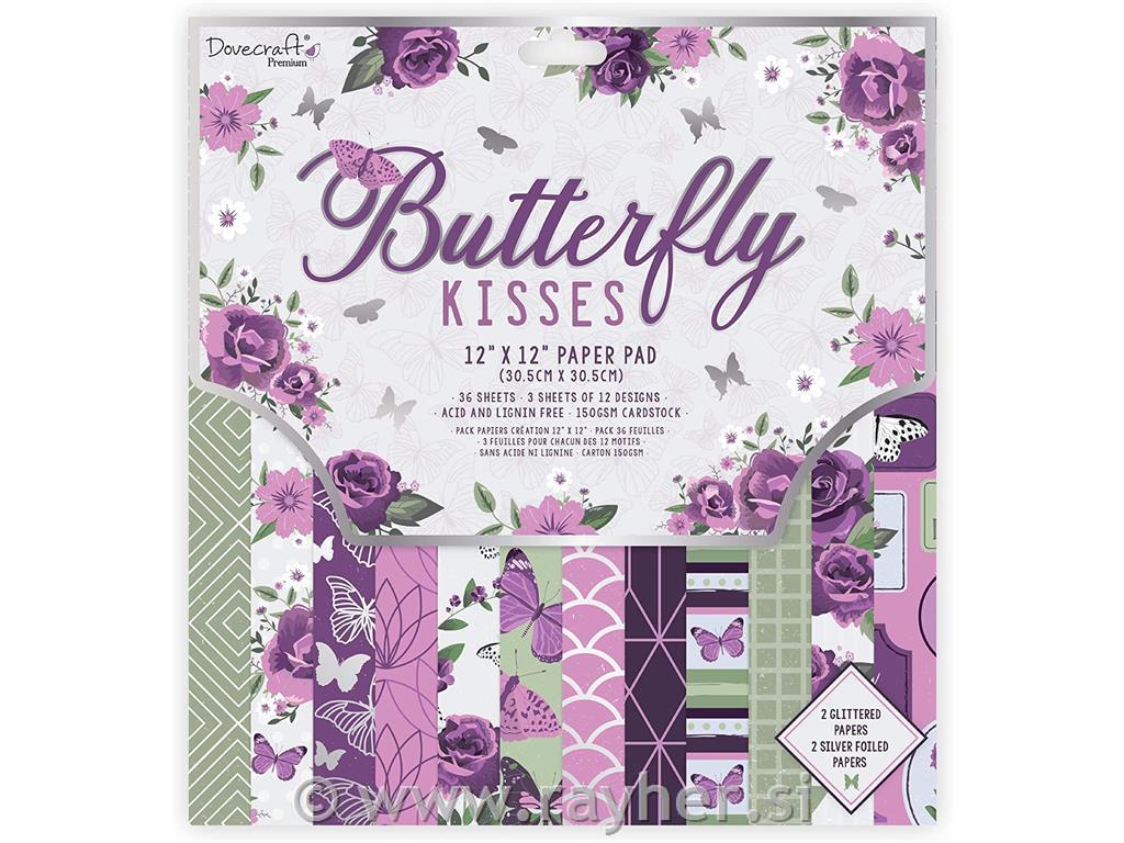 Set papirjev Premium Butterfly Kisses, set 36, 30x30 cm