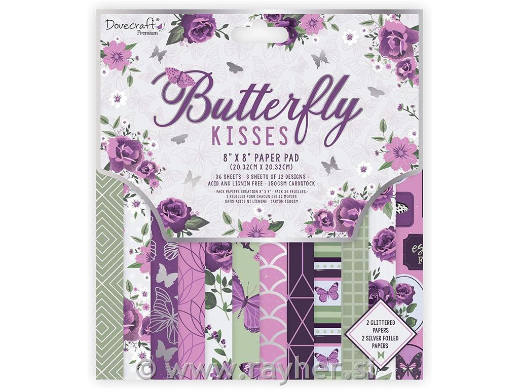 Set papirjev Premium Butterfly Kisses, set 36, 20x20 cm