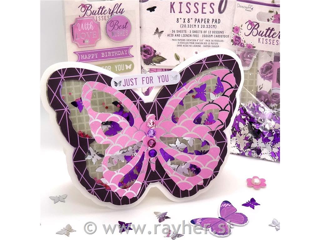 Set papirjev Premium Butterfly Kisses, set 36, 20x20 cm