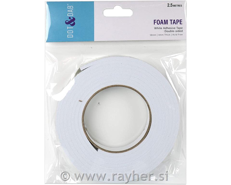 Lepilni trak pena 4mm, 18mm, 2.5m