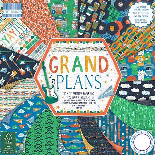 Paper Pad Grand Plans, 20x20cm, set 48