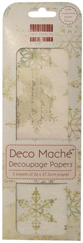 Decoupage papir Snowflak, 3 pole 26x37,5
