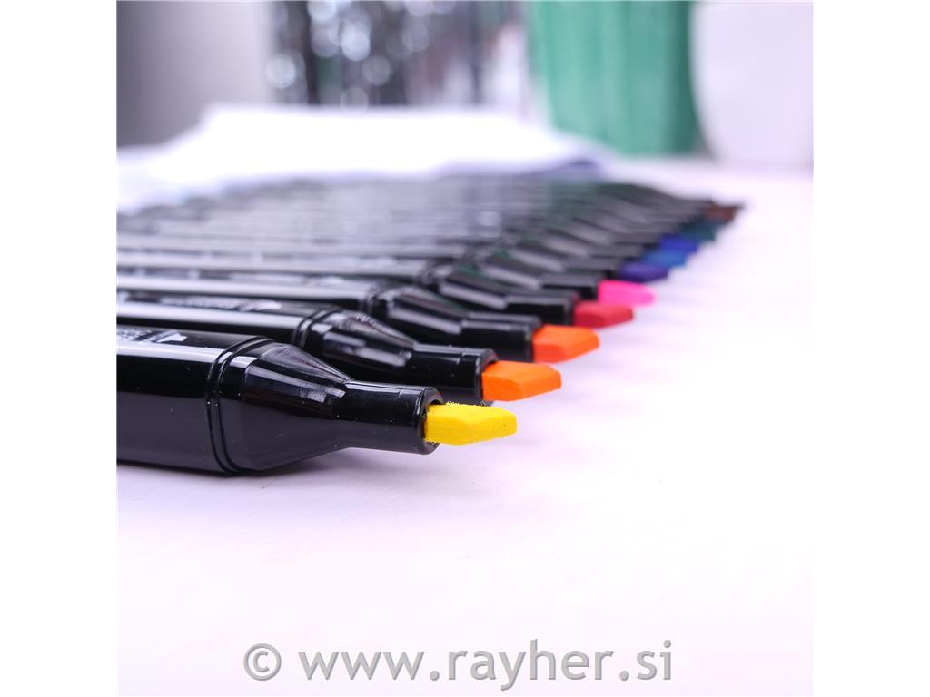 NOVA flomastri za tekstil z dvema konicama set 12