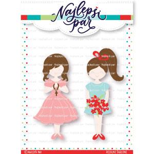 Rezalne šablone Punčka pri obhajilu / Igrajmo se s punčkami