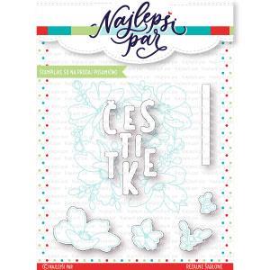 Rezalne šablone Čestitke s cvetjem