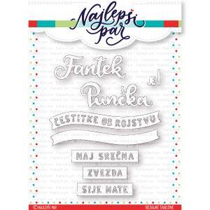 Rezalne šablone Voščila ob rojstvu