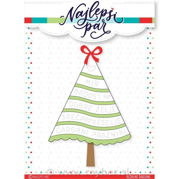 Rezalne šablone Smreka z voščili