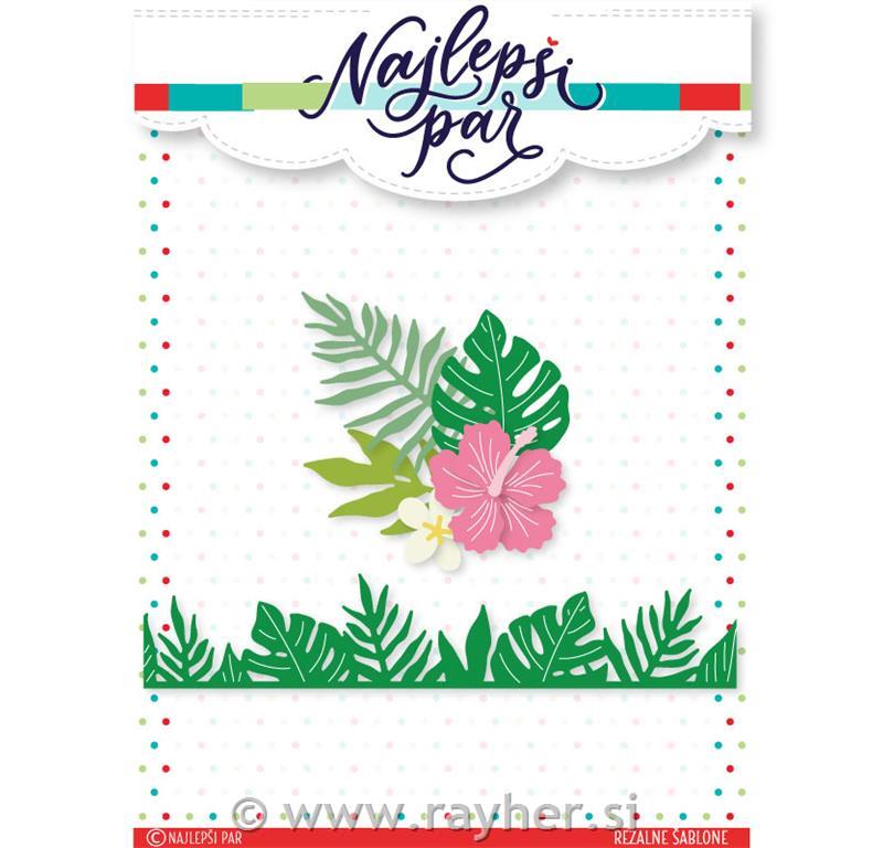 Rezalne šablone Tropsko listje