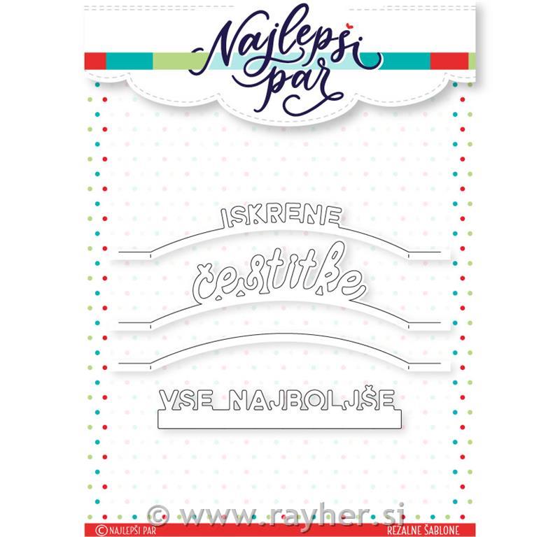 Cutting die Happy Birthday Slovene