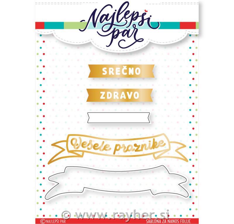Rezalne šablone Srečno in zdravo s folijo