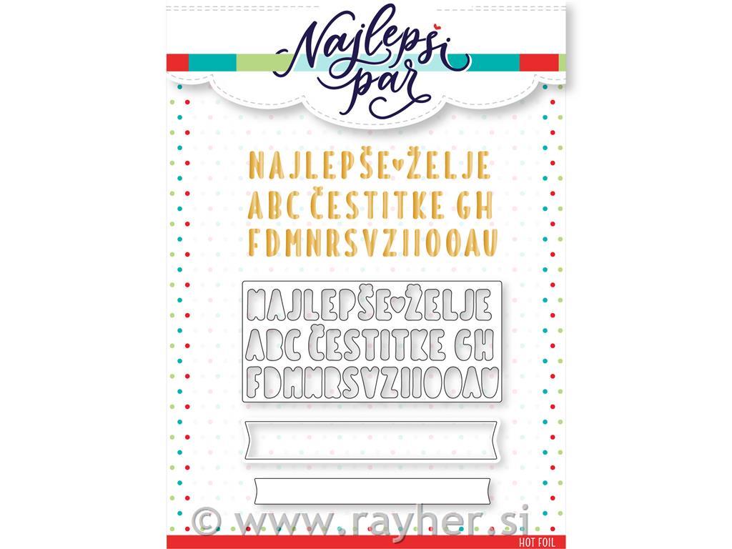 Rezalne šablone s folijo Sijoča abeceda