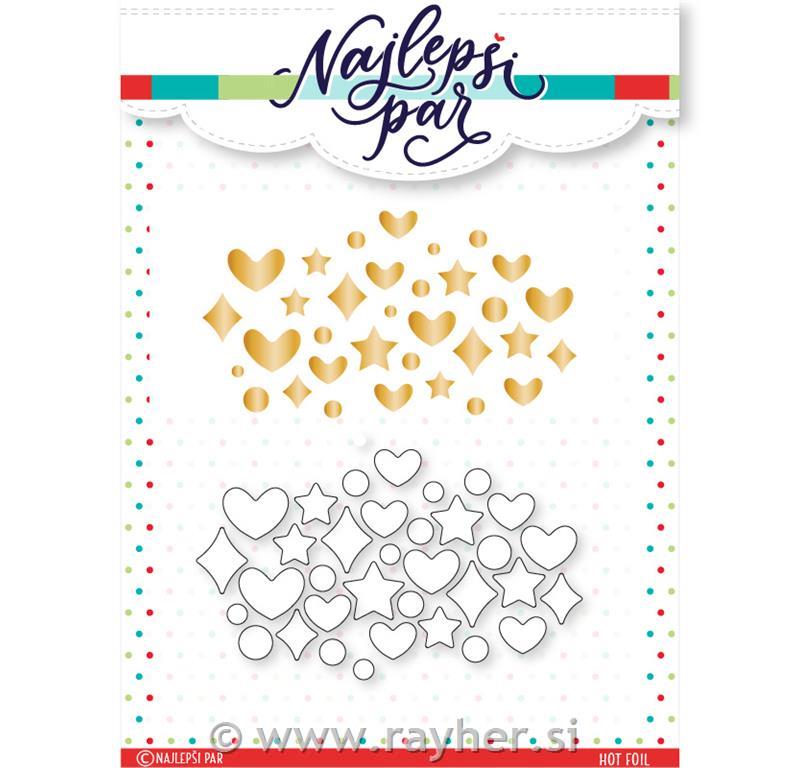 Hot foil in šablona Mini mix