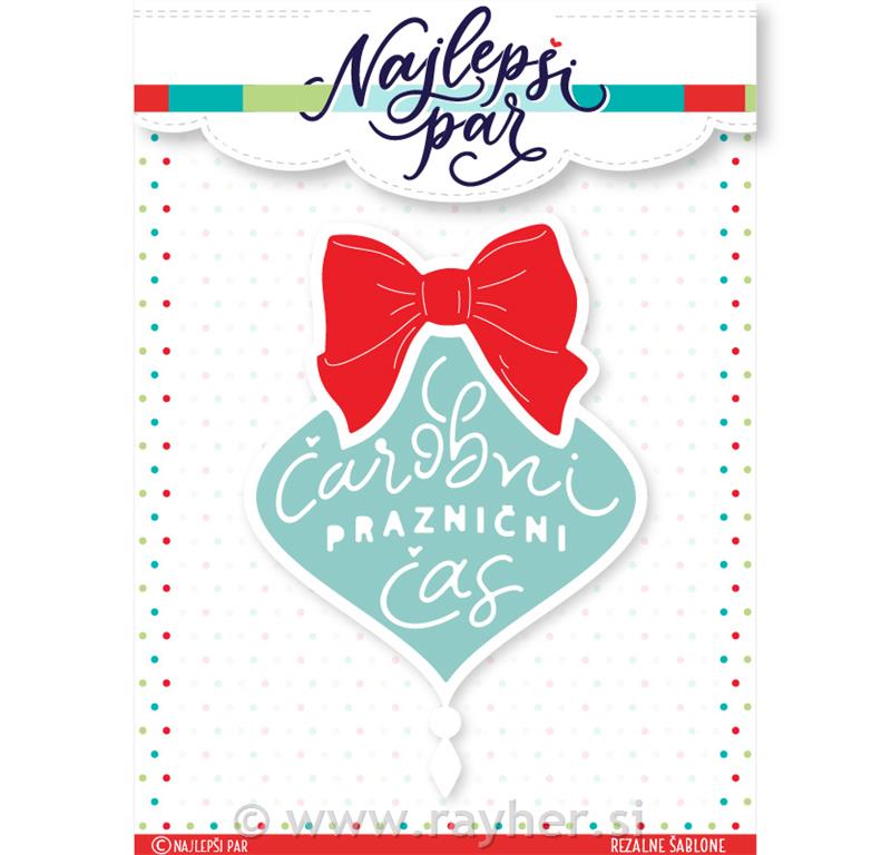 Rezalna šablona Okrasek z voščilom