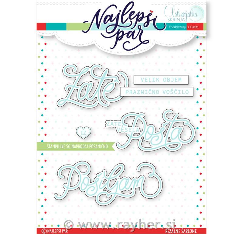 Rezalna šablona Pošiljam ti...