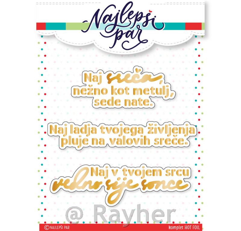 Hot foil in šablona Valovi sreče