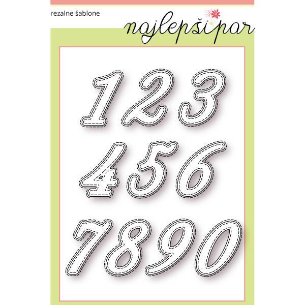 Citting stencil Numbers with stitches