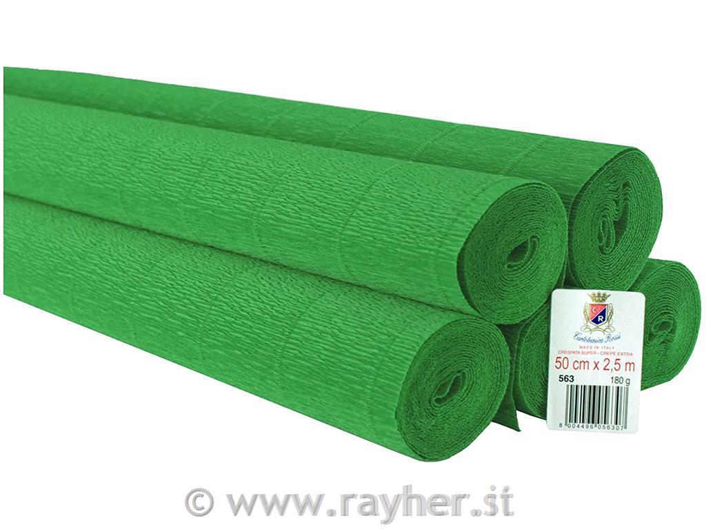 Cvetličarski krep papir, 180g, zelen, 50x250cm, 1 kos