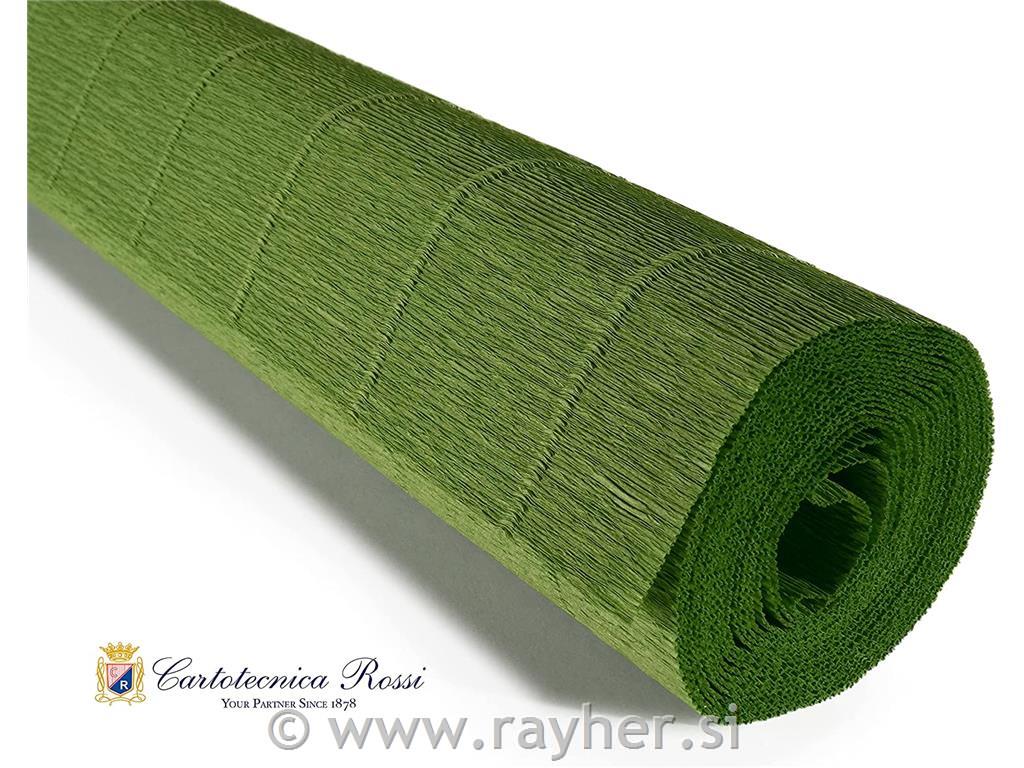 Cvetličarski krep papir, 180g, olivno zelen, 50x250cm, 1 kos